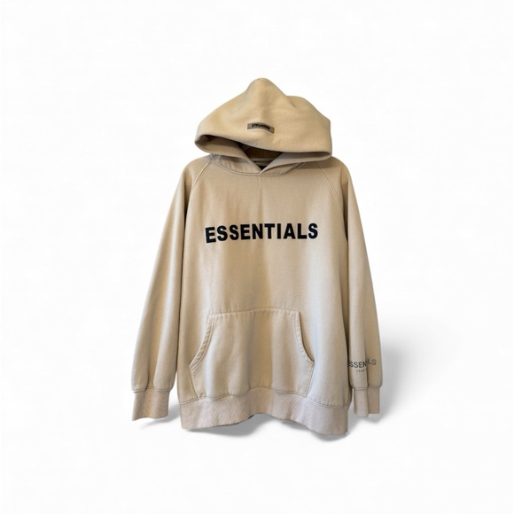Essentials Beige Hoodie for Men - Picture 4 of 7
